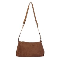 Lorenz  Suedette Finish Grain PU Small Slouchy Top Zip Shoulder Bag-Sold Out -Awaiting New Stock!!